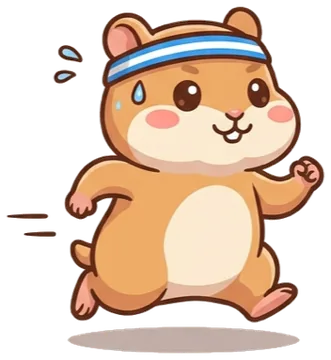 달려가는 햄찌